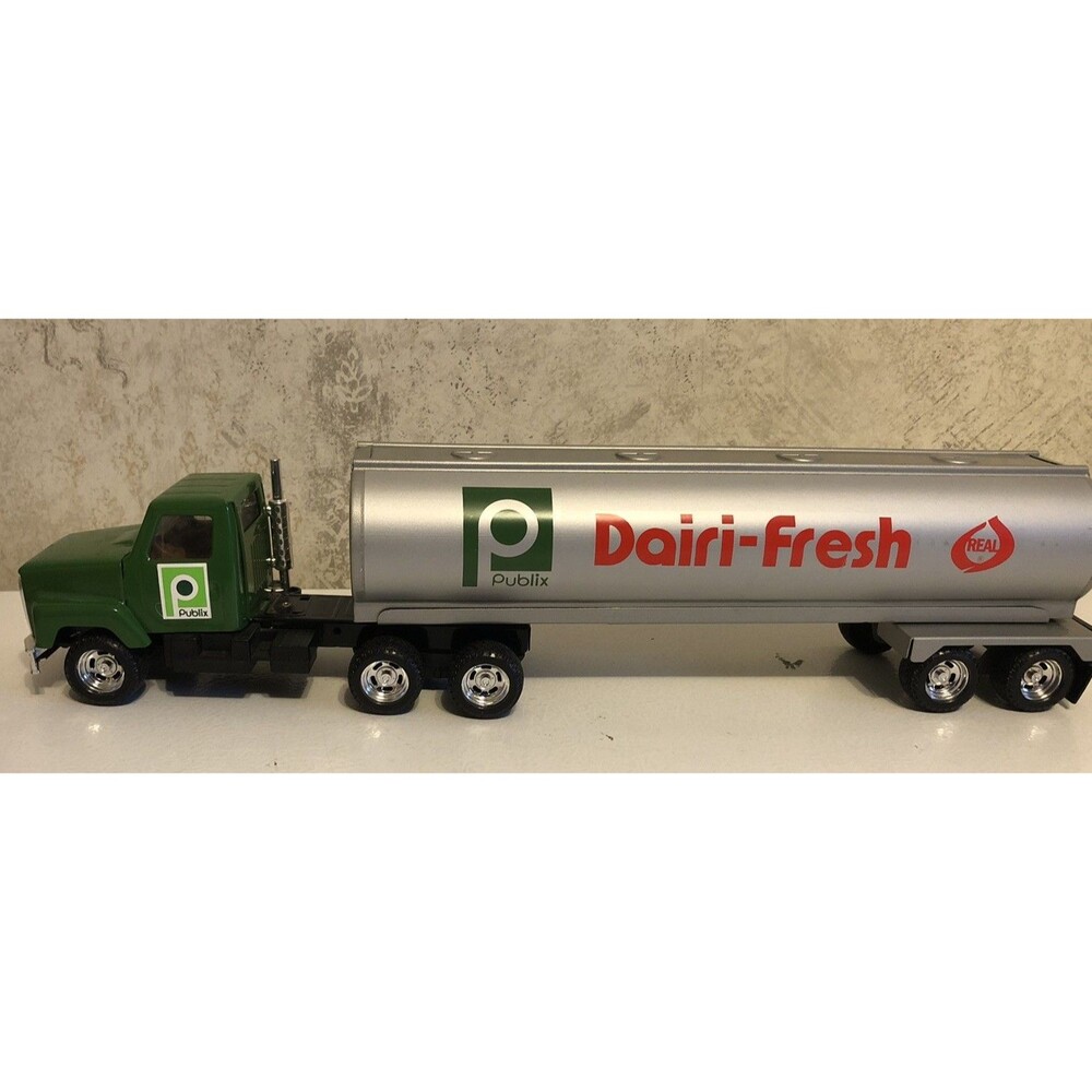 Ertl 20" Publix Dairi Fresh Toy Truck Semi And Trailer Collectible VTG